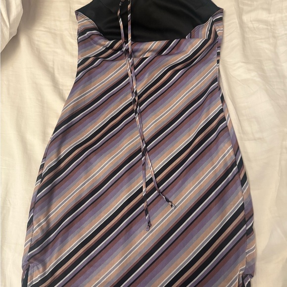 Motel Rocks Purple Striped Mini Dress - Picture 6 of 6